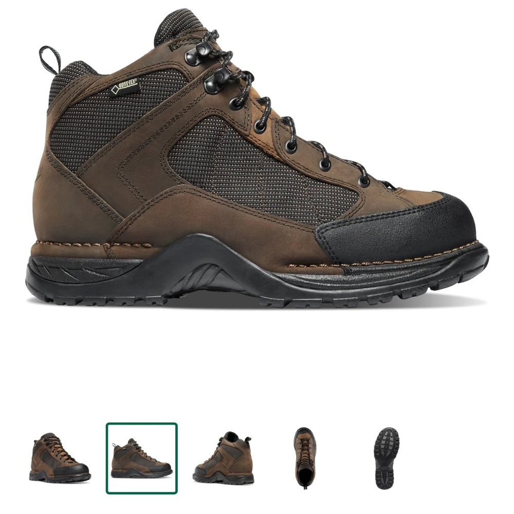 DANNER Men's Radical 452 Dark Brown Leather GORE-TEX 5.5” Hiking Boots Size 10 - Picture 3 of 11